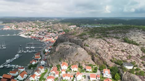 fjallbacka, sweden drone flyout and pan