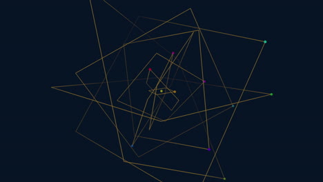 Futuristic-triangles-pattern-with-neon-dots-in-dark-galaxy