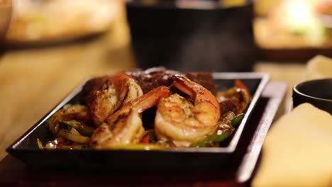 Grilled Shrimp and Steak with Vegetables
