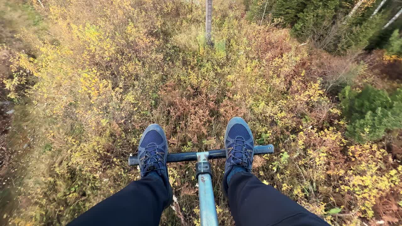 View from a Ski Lift in Autumn