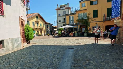 exploring picturesque streets and local life in barolo