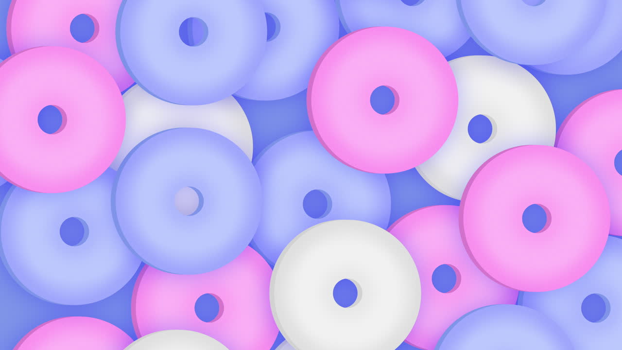 Abstrakt pastel donut-former overlappende baggrundsloop