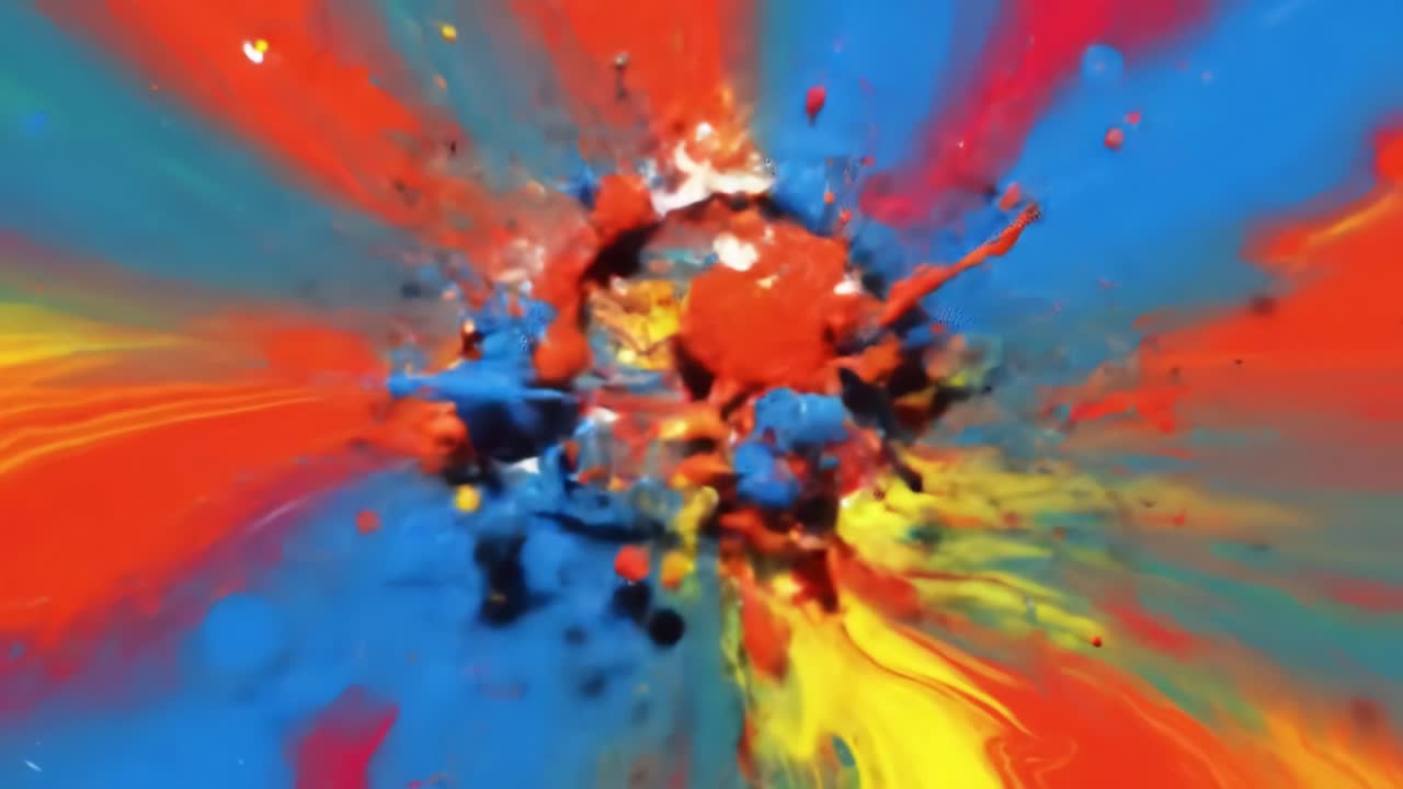 Abstract Swirls of Paint