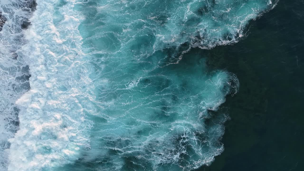 Breaking waves during sunset on the Canary Islands - Lanzarote