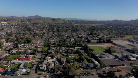 aerial of lemon grove, a suburb of about 22,000 people in san diego county, california