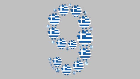 número griego nueve