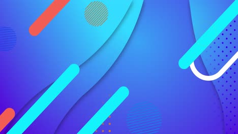 animación de líneas y círculos sobre fondo azul