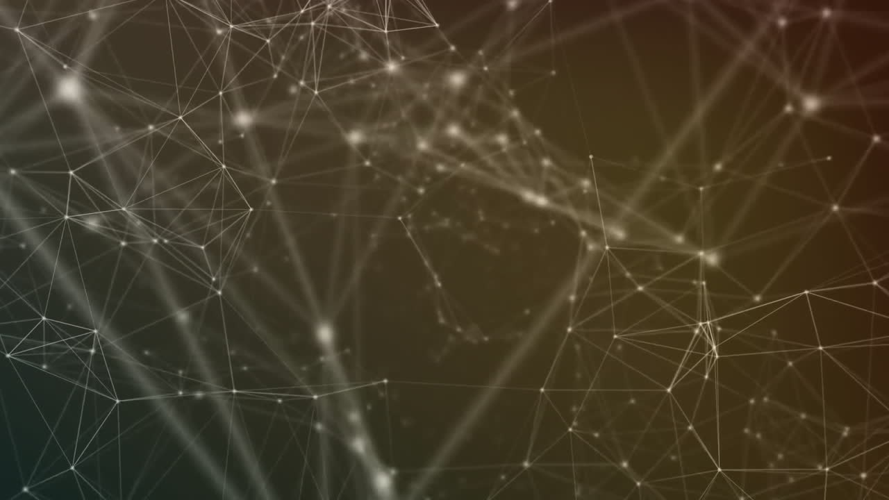 Animation of network of connections over dark background