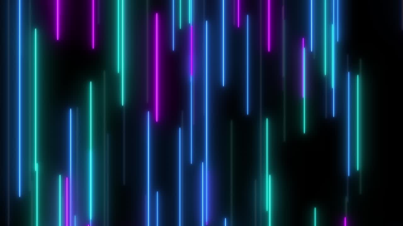 4K Abstract flying in futuristic corridor colorful laser neon lines with triangles, seamless loop 4k background.