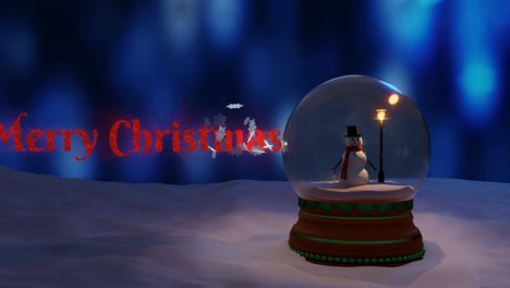 Globo-De-Nieve-Navideño-Con-Pantalla-De-Título-De-Vídeo-De-Muñeco-De-Nieve.