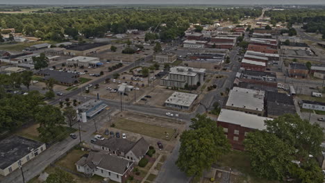 blytheville arkansas aerial v2 houses and buildings near the historic greyhound bus station on a sunny day - shot on dji inspire 2, x7, 6k - august 2020