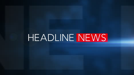 “headline news” 3d motion graphic with blue background