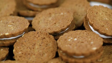 rotating plate with hazelnut cream cookies (seamles loopable)