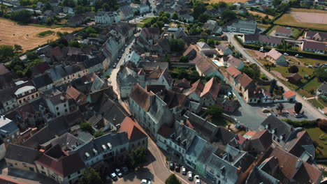 aerial view of a charming european town