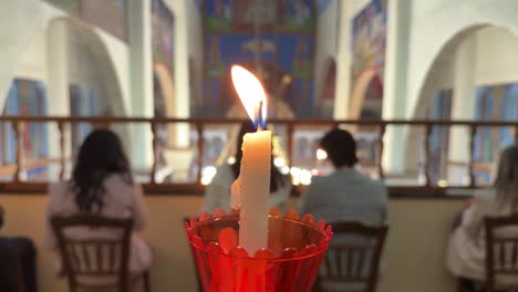 iglesia ortodoxa griega pascua celebración santa vela encender servicio religioso