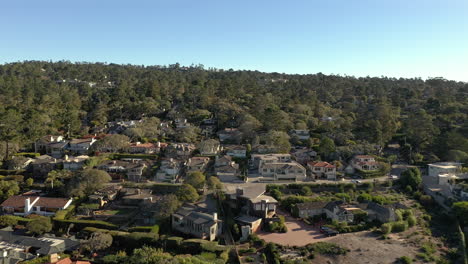 wealthy real estate homes on a hill in carmel, california