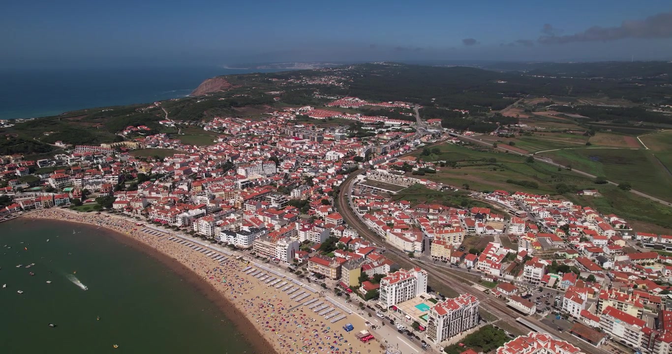 Veduta aerea della spiaggia di São Martinho do Porto
