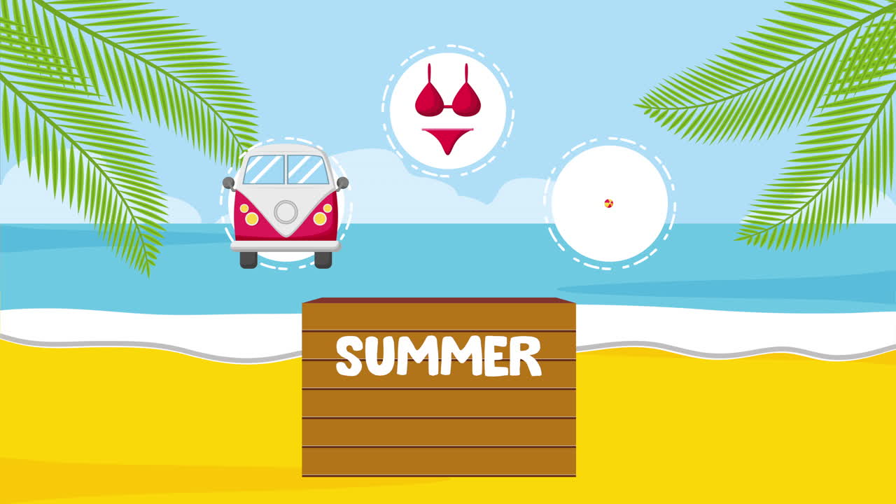 여름 휴가, 4k 영상 애니메이션