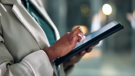 businesswoman using tablet