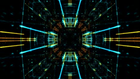 transferencia de datos y tecnología futura, fondo del concepto de seguridad cibernética, resumen de internet digital de alta velocidad. borrón de movimiento. renderización 3d 4k bucle
