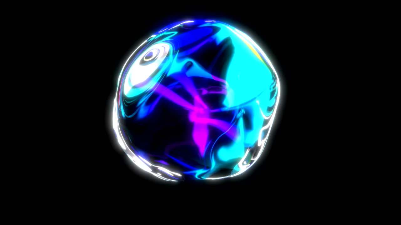 검은색에 거품, 밝은 무지개 색, 원활한 4k 루프를 할 수 있습니다.