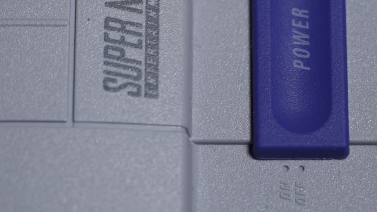Panning View Of Super Nintendo Classic Edition Console.