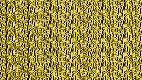 abstract yellow wavy line pattern on black background