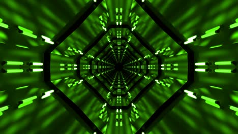 túnel de fondo abstracto con bucle tecnológico verde
