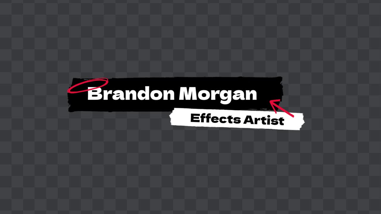 Animated Lower Third Title with Brush Stroke Effect