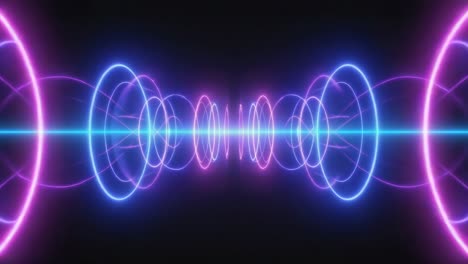 abstract neon glowing circles