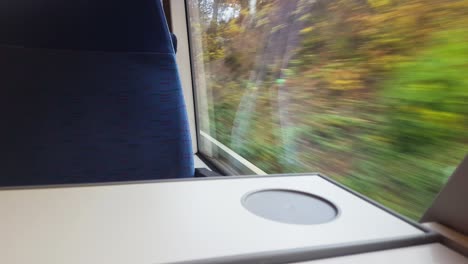 viajar en tren turingia, mirar por la ventana