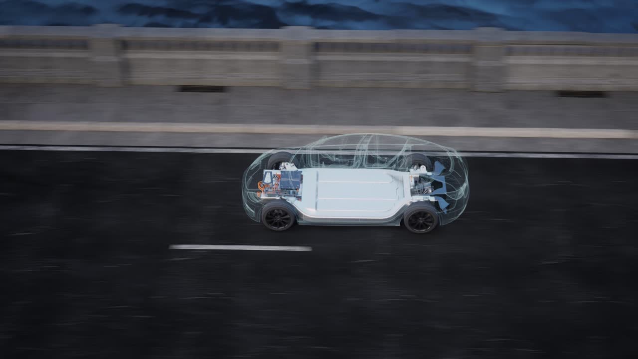 Electric Car Chassis Design Visualization
