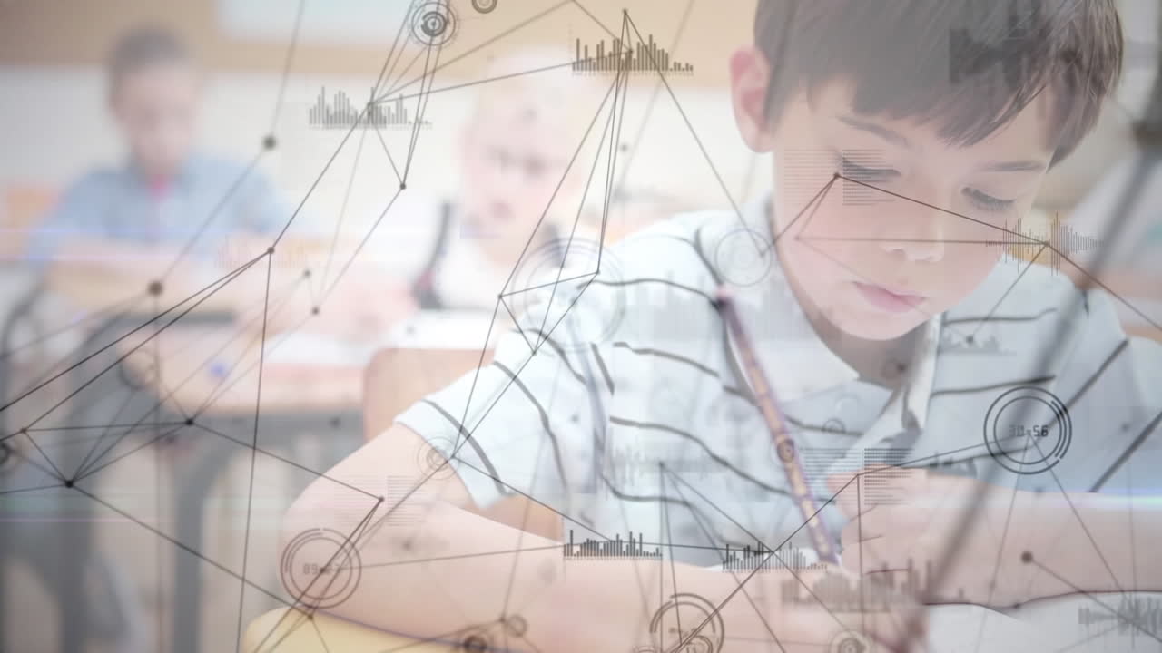 animación de la red de conexiones a través de la escritura de los escolares