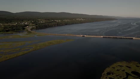 ile-aux-tourtes bridge across lake of two mountains at daytime montreal, quebec, canada