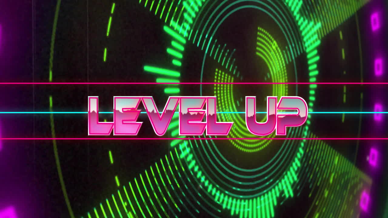 네온 기하학적 모양과 음파를 통해 텍스트 애니메이션을 레벨 업합니다.