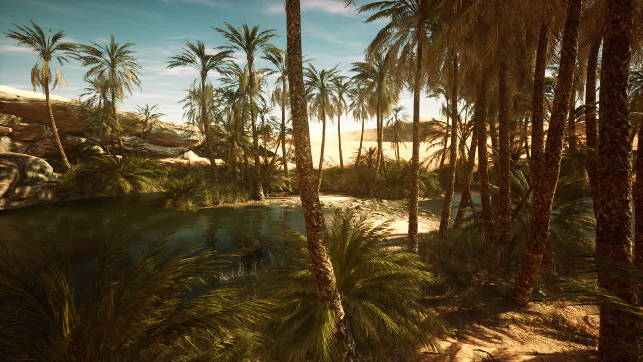 Serene Oasis in the Desert