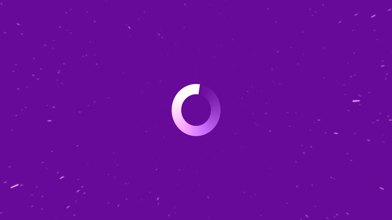 Animation of shapes moving over loading data ring