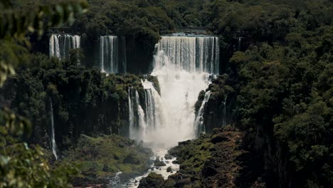 the majestic iguazu falls in the national parks between brazil and argentina