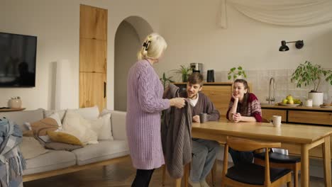 family gathering at home