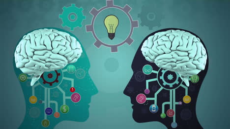 animation of mechanism of a brain