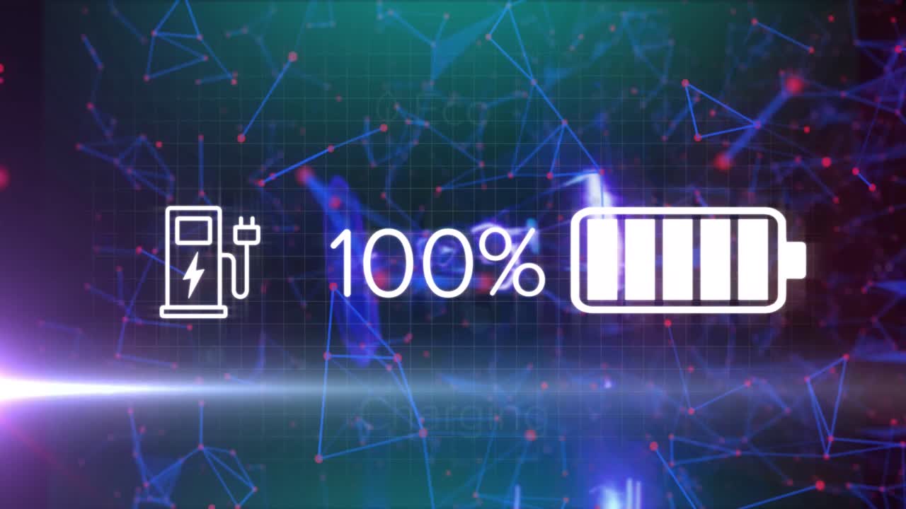 연결 네트워크를 통해 에코 충전 아이슨의 애니메이션