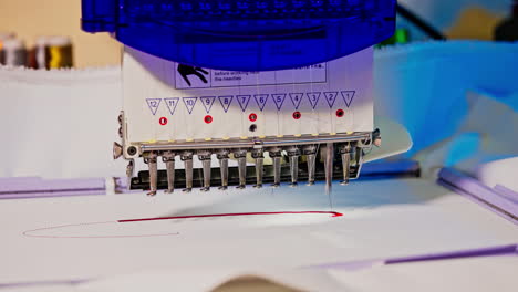 máquina de bordado en la industria textil en los fabricantes de prendas de vestir