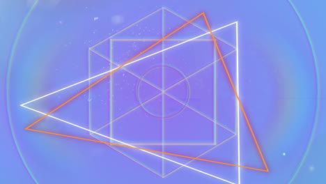 animación de formas geométricas giratorias