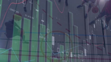 Animación-Del-Procesamiento-De-Datos-Sobre-Diversos-Jugadores-De-Baloncesto-Masculinos-En-El-Gimnasio.