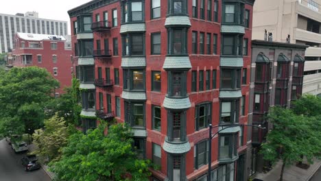 historic apartment building in downtown chicago, illinois