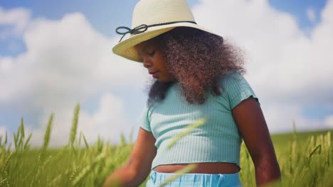 young girl in wheat field