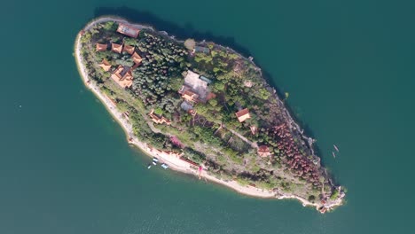 island in the fuxian lake, in yunnan, china.