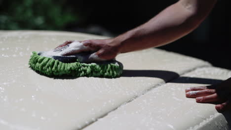 Washing-a-car-on-a-sunny-summer-day-in-Canada