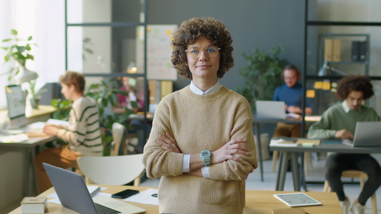 Portrait of Businesswoman during Workday in Office