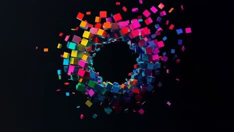abstracto colorido túnel de neón